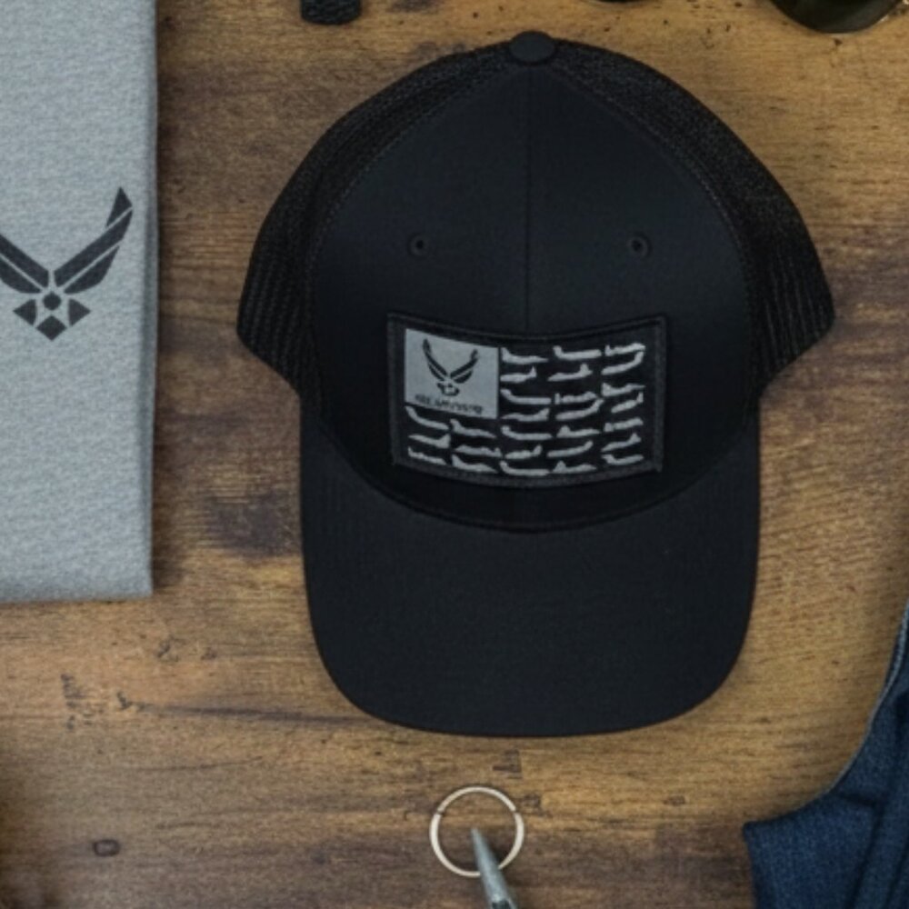 Air Force Reserve "Fly Life" Black Mesh Hat - One Size